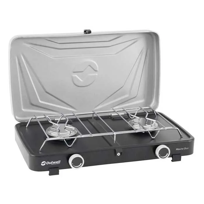 Outwell Mauna Duo Gasskomfyr For Camping, Silver grey, One Size