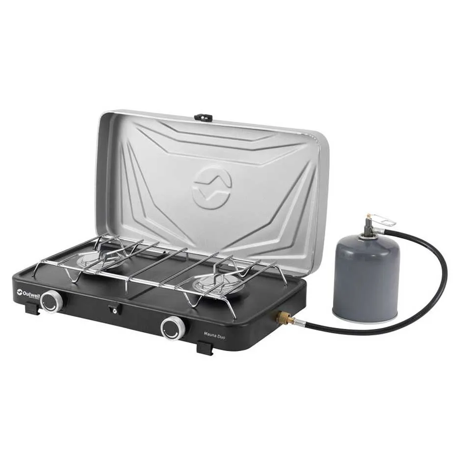 Outwell Mauna Duo Gasskomfyr For Camping, Silver grey, One Size
