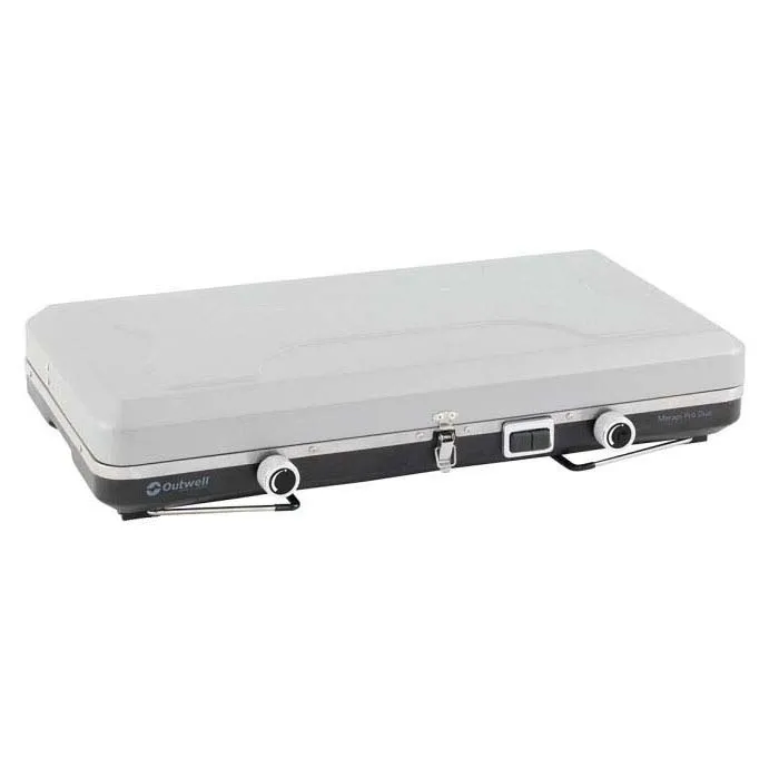 Outwell Merapi Pro Duo Gasskomfyr For Camping, Silver grey, One Size