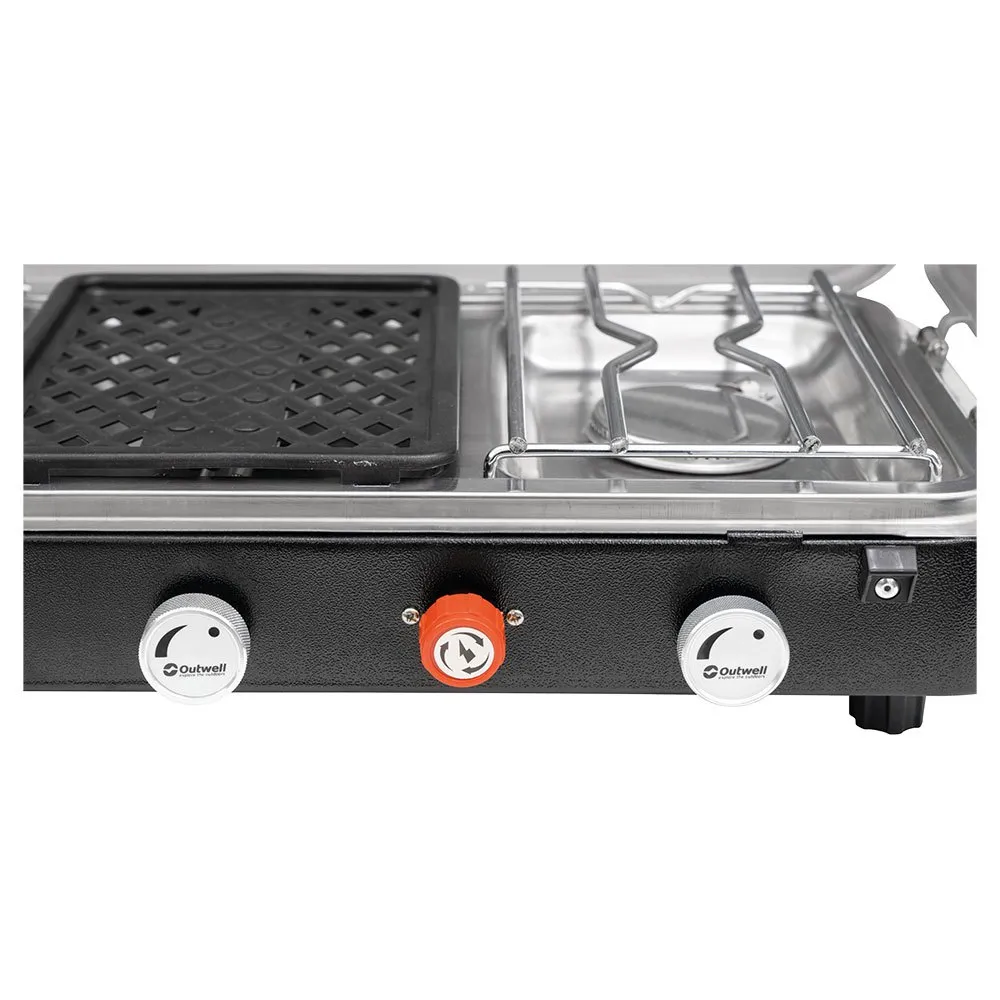 Outwell Rukutu Gasskomfyr For Camping 3 Brennere, Black, One Size