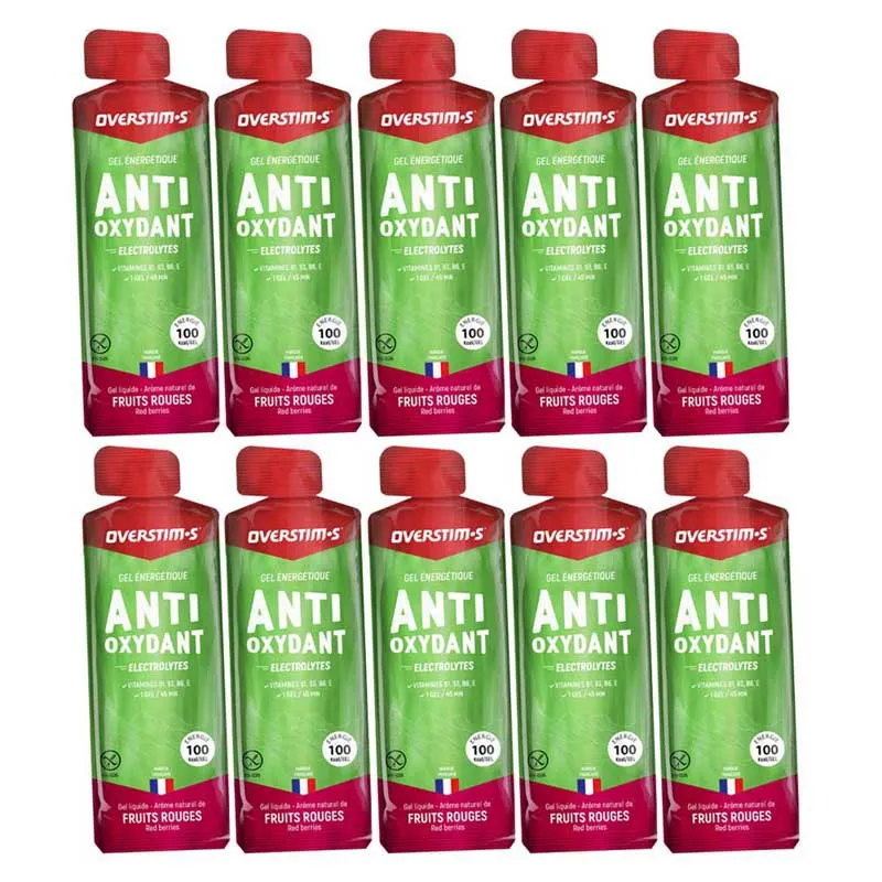 OVERSTIM.s Aox Boks Med Energigeler Røde Frukter 34g 10 Enheter, Multicolor, One Size OVERSTIM.s Aox Boks Med Energigeler Røde Frukter 34g 10 Enheter, Multicolor, One Size