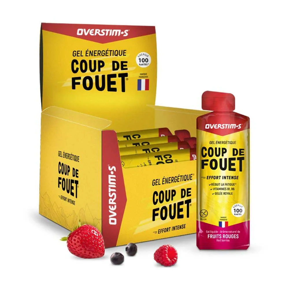 OVERSTIM.s Coup De Fouet Boks Med Energigeler Røde Frukter 34g 10 Enheter, Multicolor, One Size