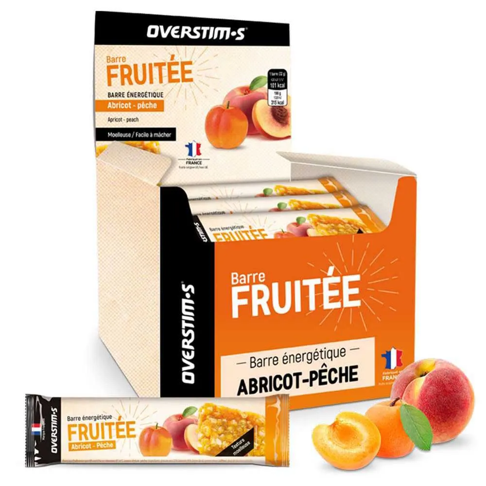 OVERSTIM.s Energibar Boks Aprikos Og Fersken 30g 35 Enheter, Orange, One Size