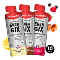 OVERSTIM.s Energix Boks Med Energigeler Assorterte Smaker 34g 10 Enheter
