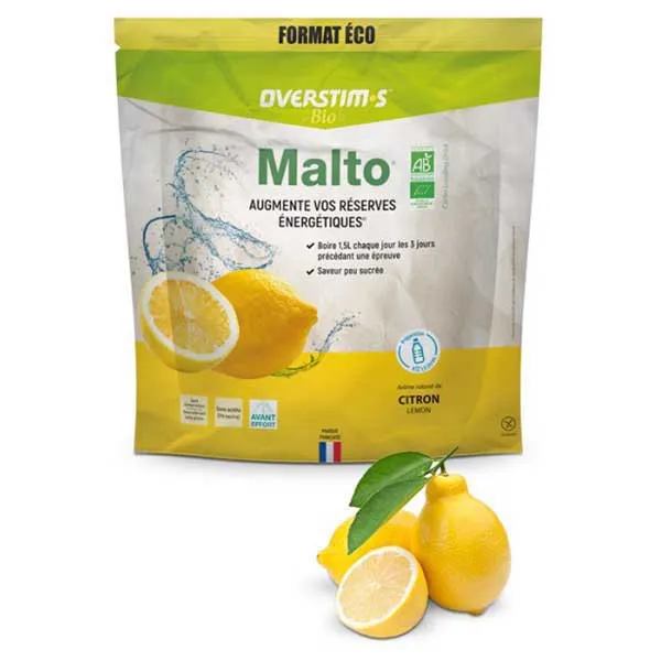 OVERSTIM.s Malto Bio Energidrikkpulver Sitron 1.8kg, Multicolor, One Size
