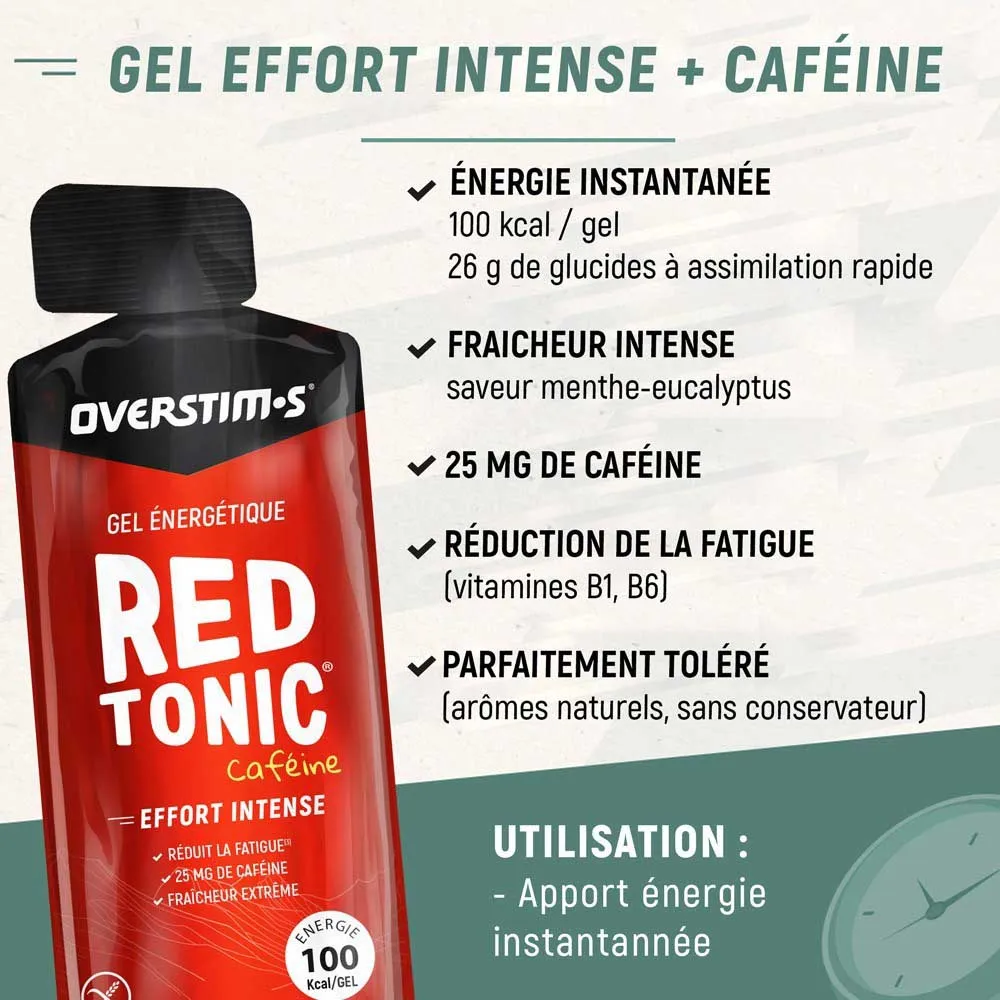 OVERSTIM.s Red Tonic Sprint Air Boks Med Energigeler Mynthe Og Eukalyptus 34g 36 Enheter, Multicolor, One Size