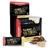 OVERSTIM.s Ultra Proteinbarerboks Banan Og Sjokolade 40g 28 Enheter