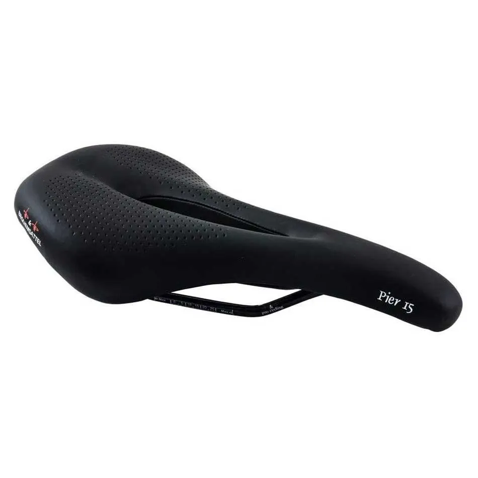 P&p Pier 15 Sykkelsete, Black, 140mm