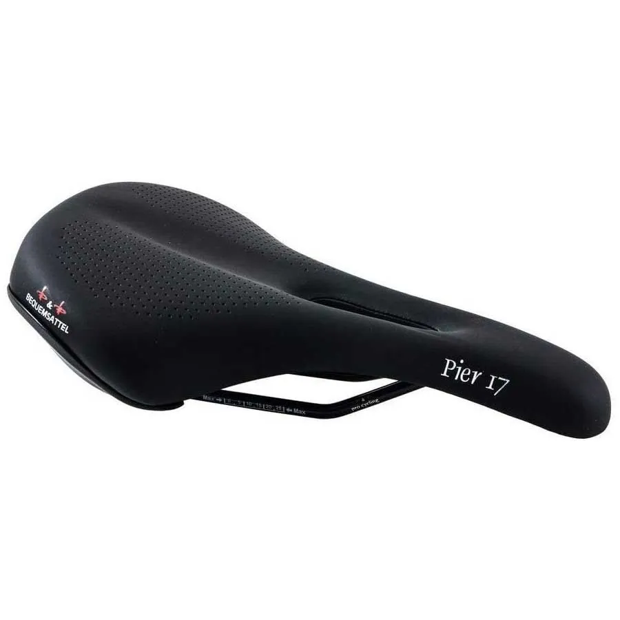 P&p Pier Sykkelsete, Black, 165mm