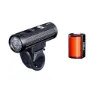 P2R Lumoix 70 Sykkellyktesett, Black / red, 600 / 100 Lysstyrker