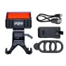 P2R Lumoix 70 Sykkellyktesett, Black / red, 600 / 100 Lysstyrker