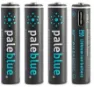 Pale Blue Li-ion Rechargeable AAA Batter 4 pack med 1 USB-4x USB-C ladekabel