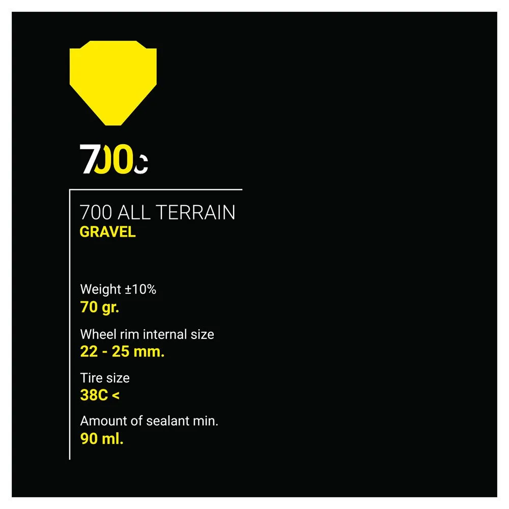PANZER Gravel Punkteringsbeskyttende Skum, Yellow, 700, 38C