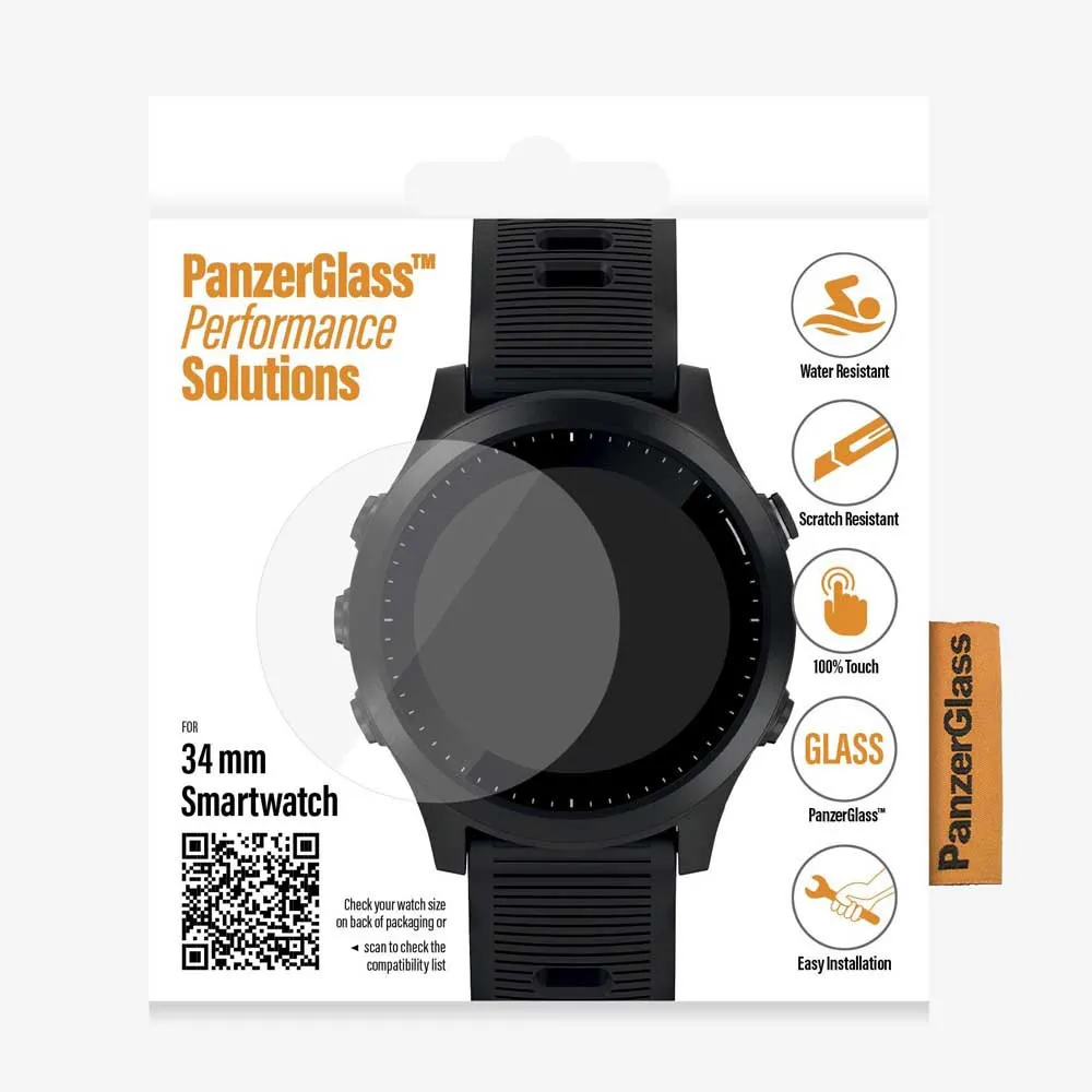 PanzerGlass Smartwatch 34 Mm Garmin Forerunner 645 Skjermbeskytter, Black, One Size