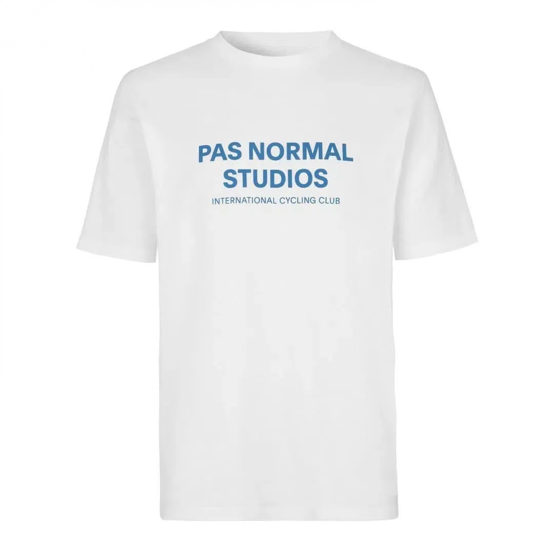 Pas Normal Studios Logo TShirt Blue Short Sleeve, White