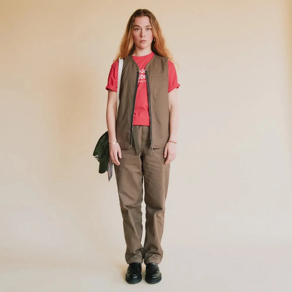 Pas Normal Studios Off Race Cotton Twill Vest