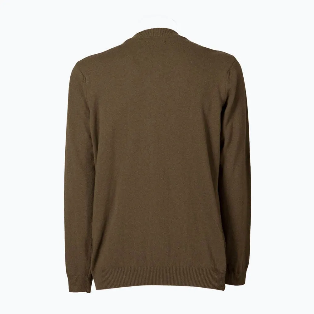 Pasion Morena Zip Round Neck Genser, Green