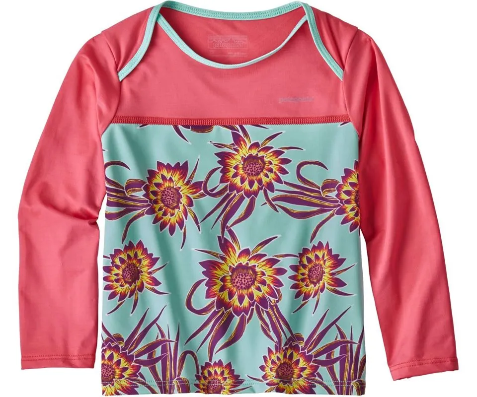 Patagonia Little Sol Rashguard Kids, Cereus flower small: ikat purple, 71-79
