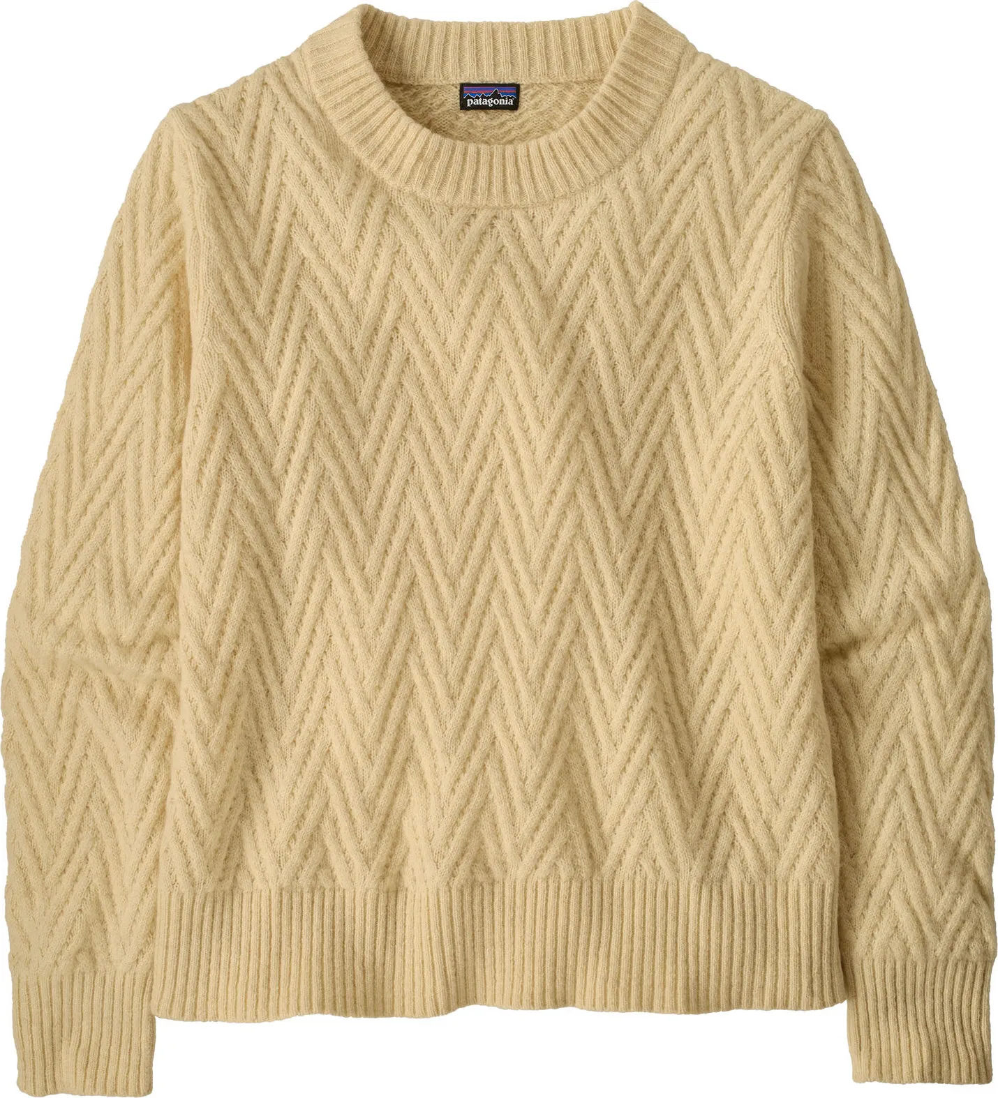 Patagonia Women's Recycled Wool-Blend Crewneck Sweater Chevron Cable