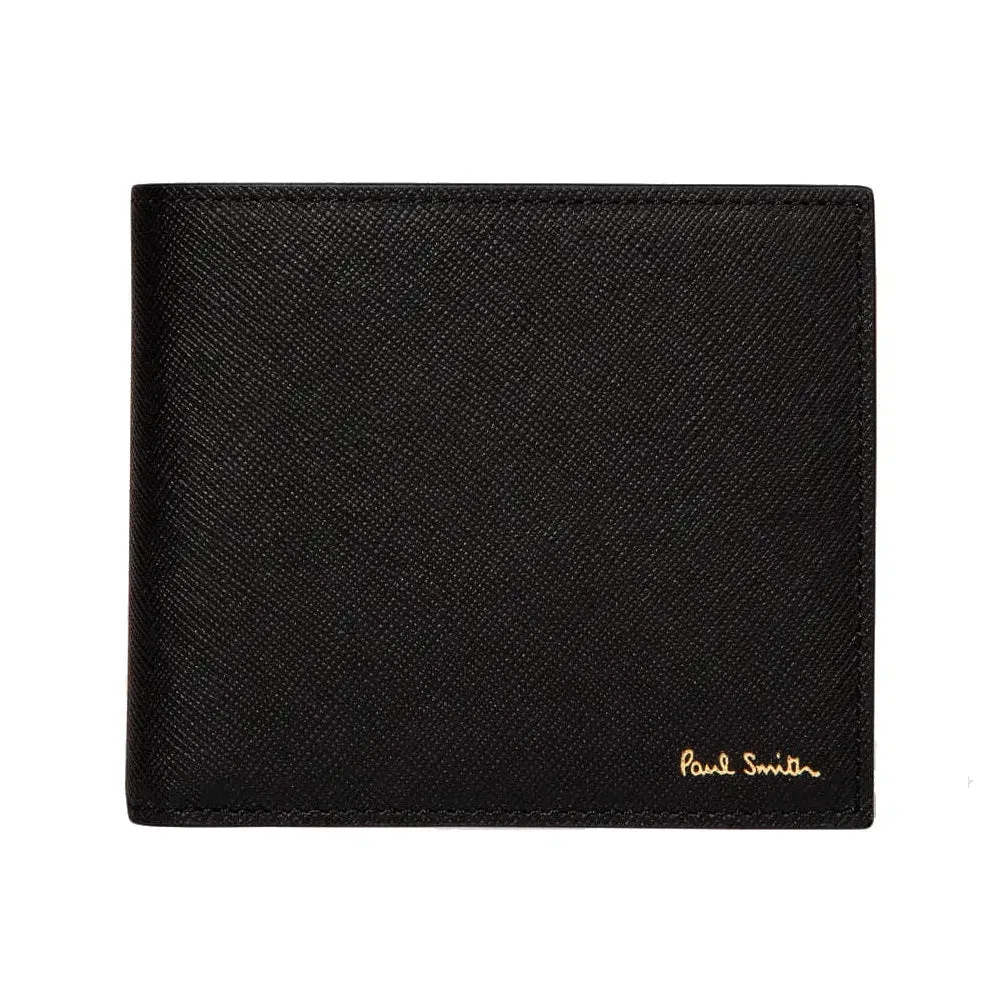 Paul Smith Wallet Billfold Mini Collage Stripe, Black