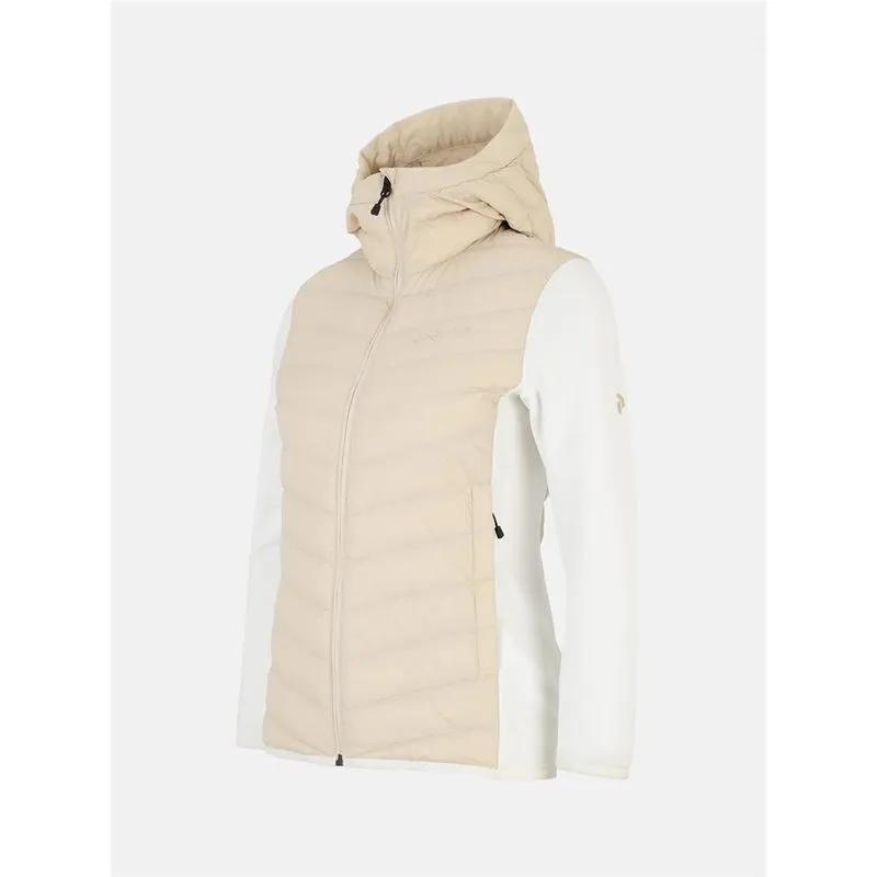 PeakPerformance W Frost Down HybridHood, Sand fog/offwhi 2 PeakPerformance W Frost Down HybridHood, Sand fog/offwhi 2