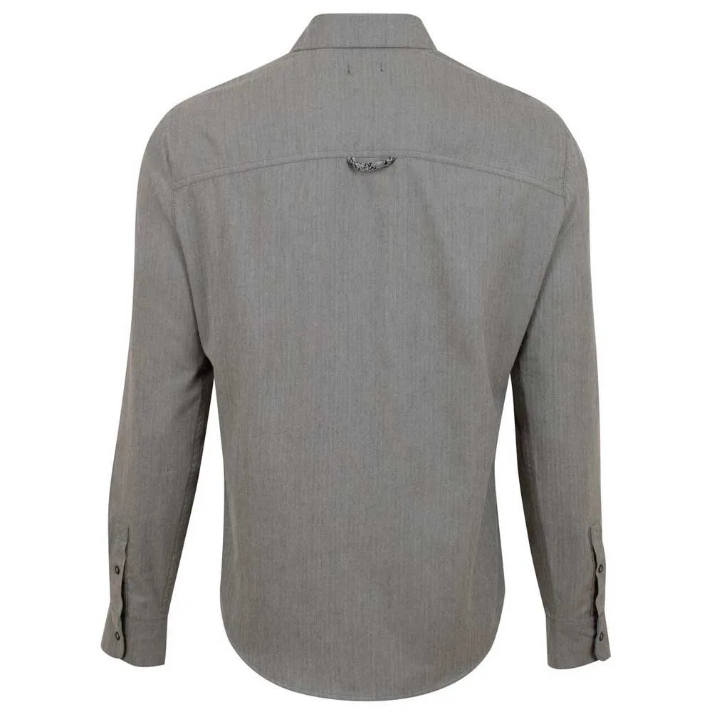 PEARL iZUMi Rove Flannel Skjorte Med Lange Ermer, Smoke grey / stone weave, XXL