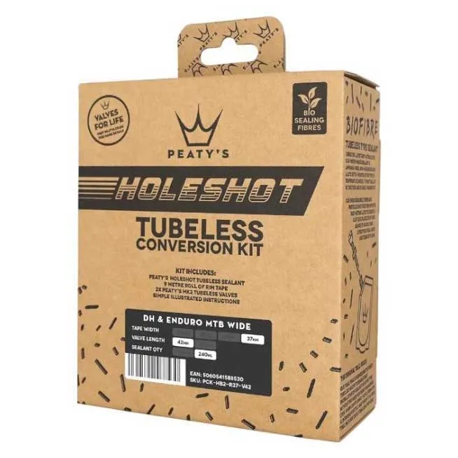 Peaty's Holeshot Tubeless Enduro/dh Wide Konverteringssett, Black, 37mm Peaty's Holeshot Tubeless Enduro/dh Wide Konverteringssett, Black, 37mm