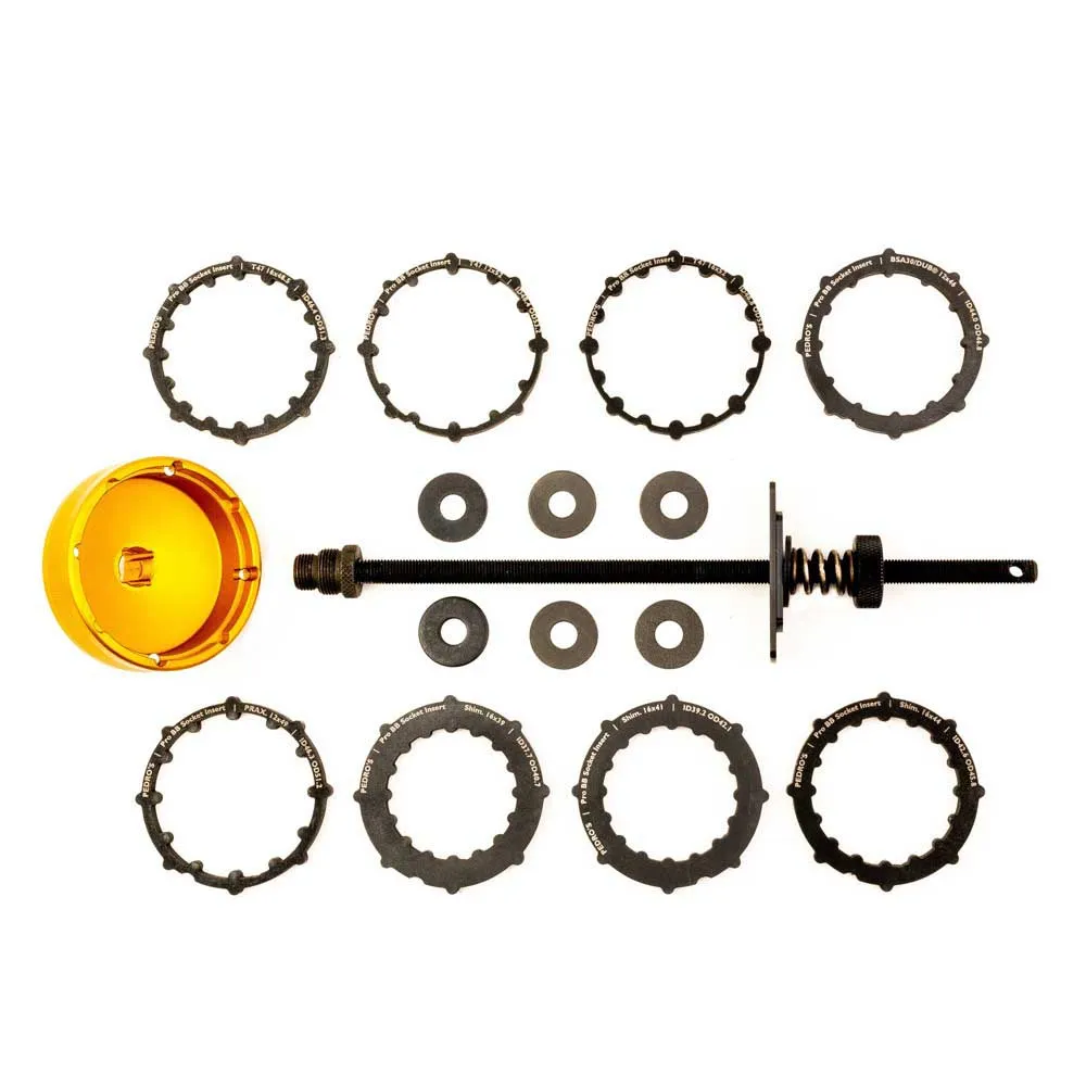 Pedros Pro 10 Adapters Kranklagerkopp, Gold, One Size Pedros Pro 10 Adapters Kranklagerkopp, Gold, One Size