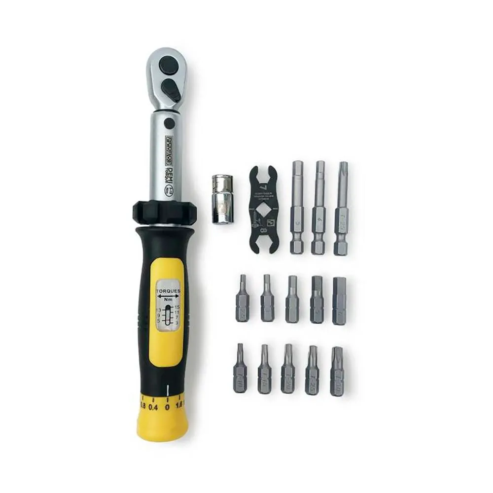 Pedros Verktøy Demi Torque Wrench Ii + Bit Set, Black / yellow, One Size