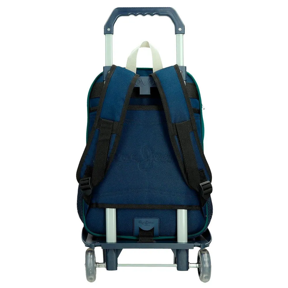Pepe Jeans Adapt. Ben 40 Cm 14l Ryggsekk Med Hjul, Green Pepe Jeans Adapt. Ben 40 Cm 14l Ryggsekk Med Hjul, Green