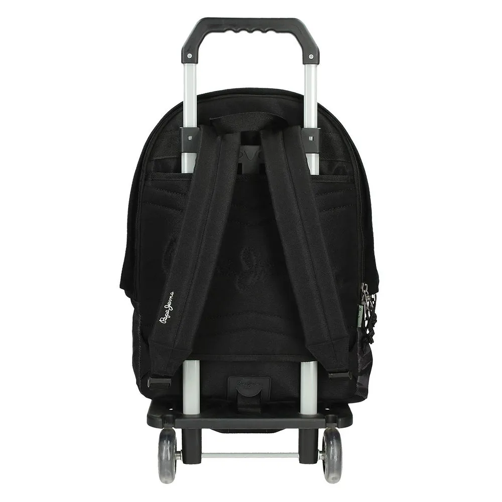 Pepe Jeans Adapt. Davis 44 Cm 20l Ryggsekk Med Hjul, Black Pepe Jeans Adapt. Davis 44 Cm 20l Ryggsekk Med Hjul, Black
