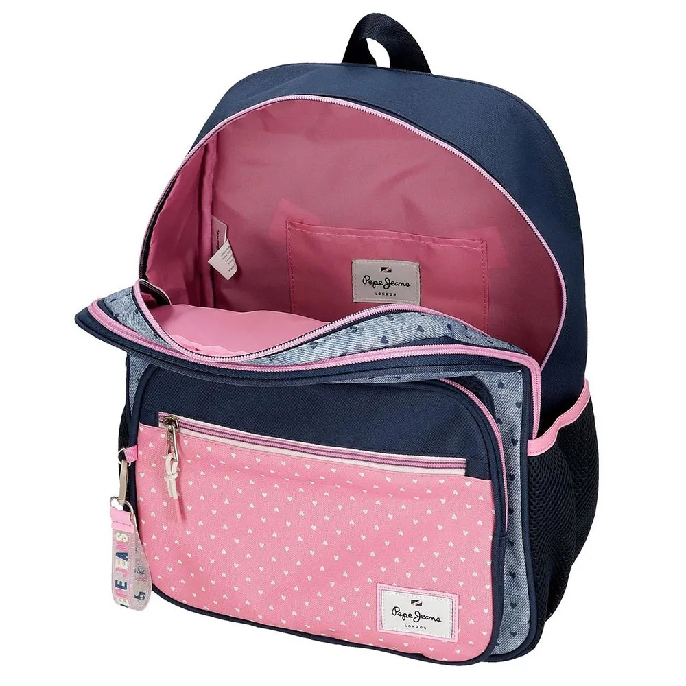 Pepe Jeans Adapt. Noni Denim 40 Cm 14l Ryggsekk Med Hjul, Multicolor