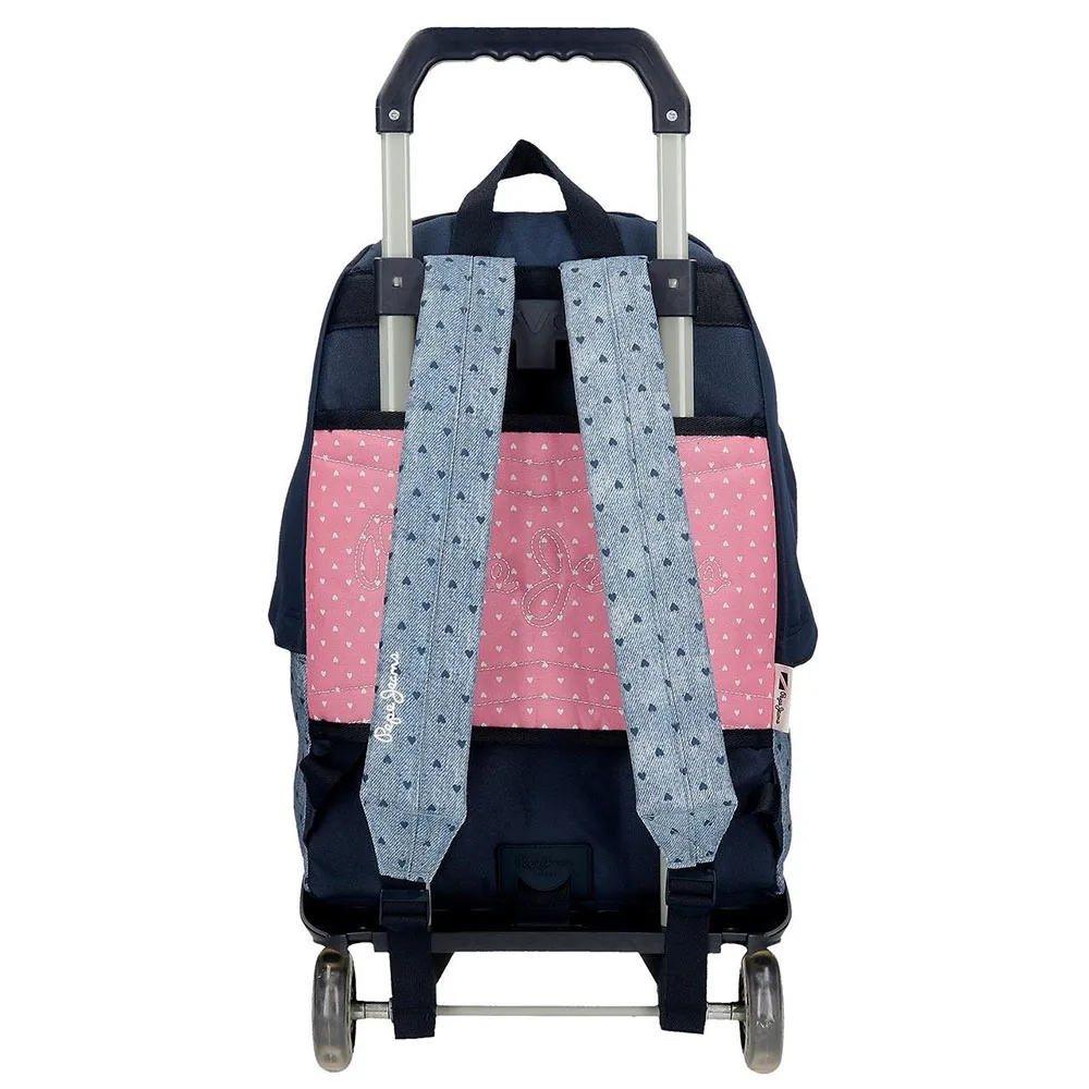 Pepe Jeans Adapt. Noni Denim 42 Cm 23l Ryggsekk Med Hjul, Multicolor