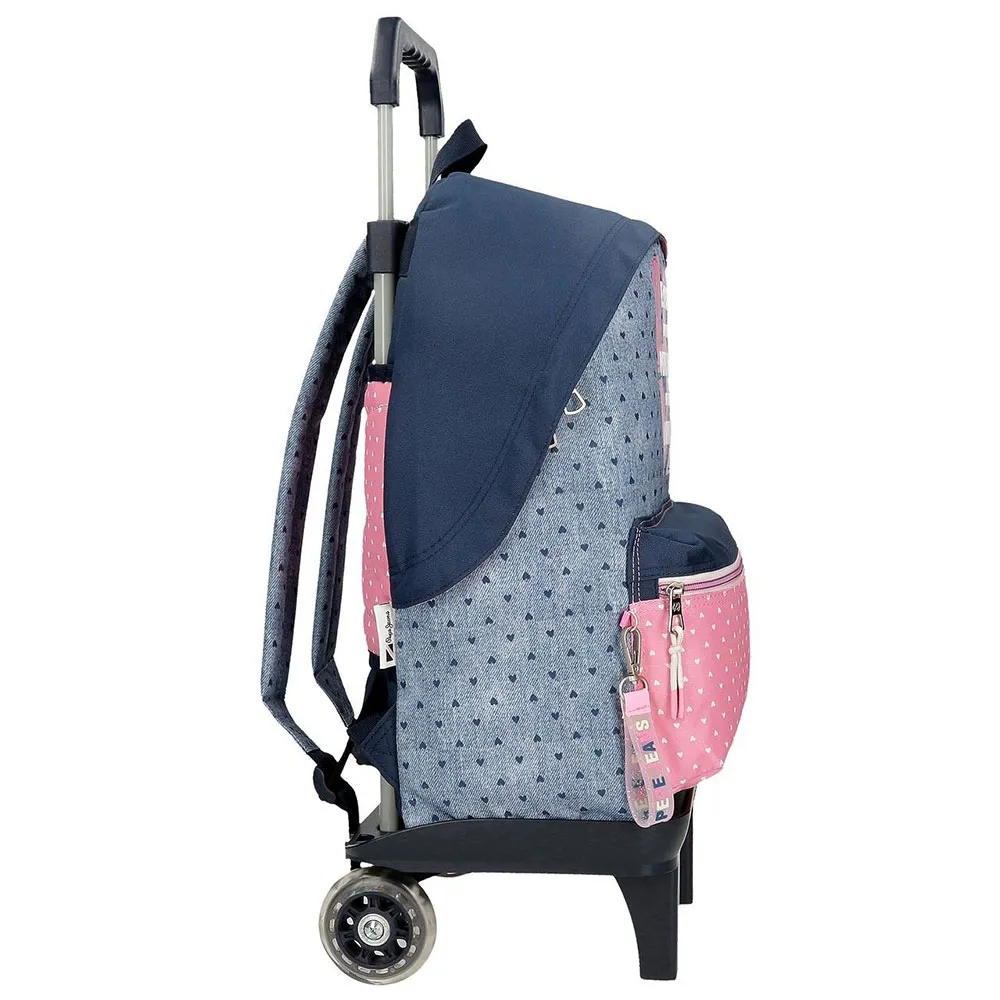 Pepe Jeans Adapt. Noni Denim 42 Cm 23l Ryggsekk Med Hjul, Multicolor