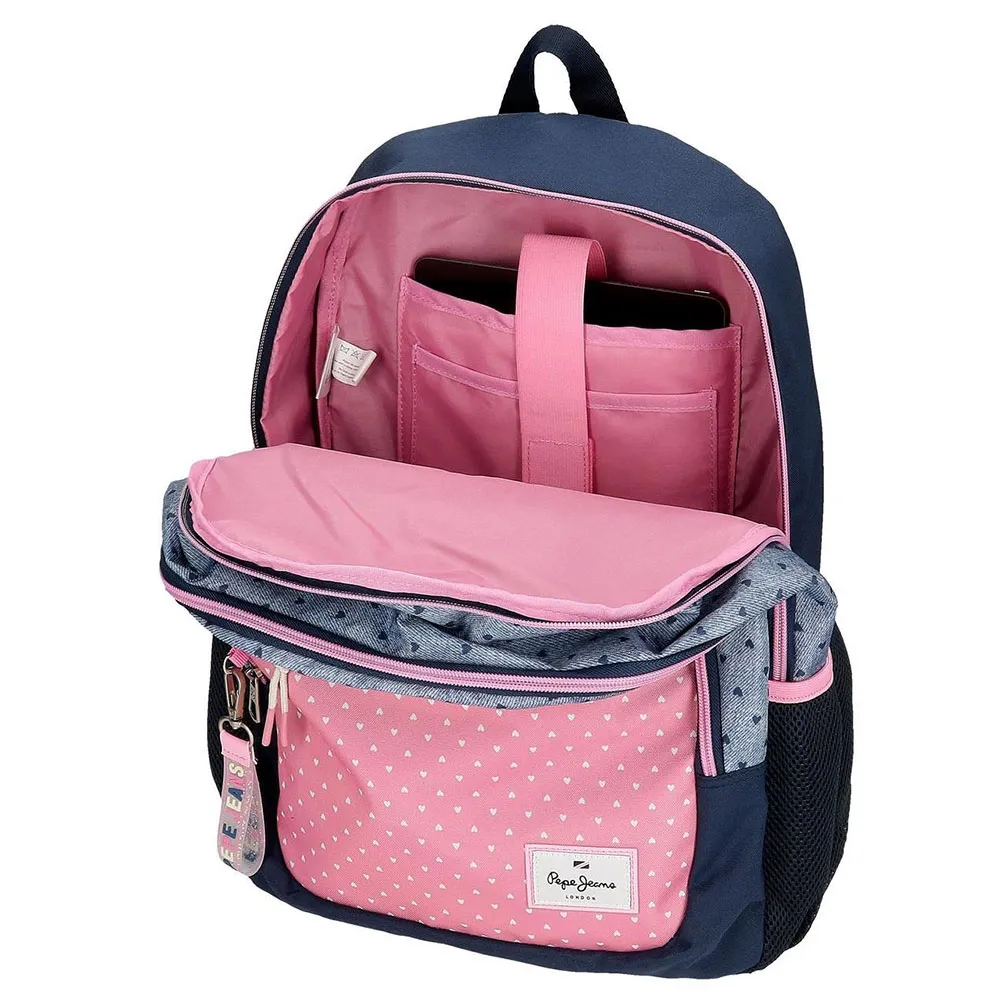 Pepe Jeans Adapt. Noni Denim 44 Cm 26l Ryggsekk Med Hjul, Multicolor