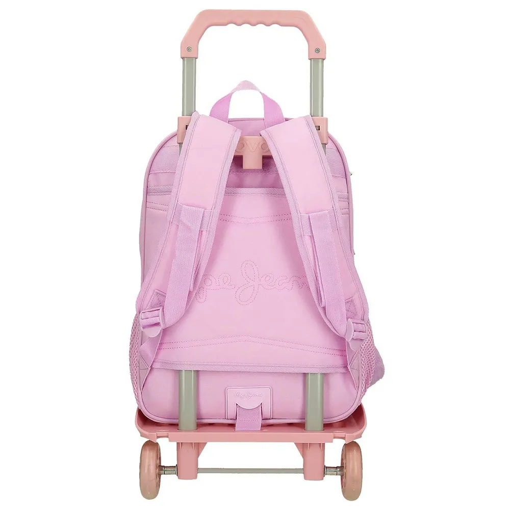 Pepe Jeans Adapt. Sandra 40 Cm 14l Ryggsekk Med Hjul, Pink
