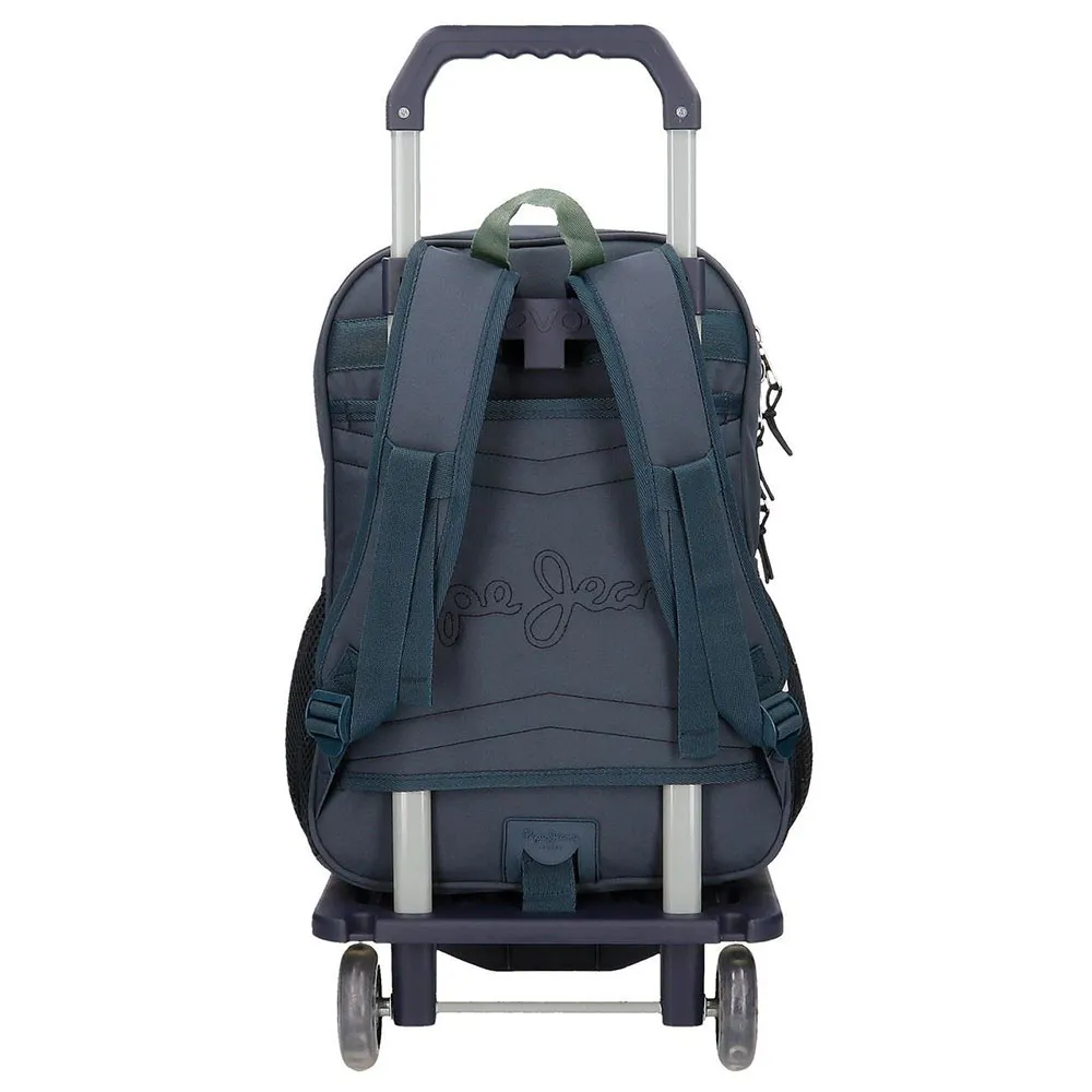 Pepe Jeans Adapt. Tom 40 Cm 16l Ryggsekk Med Hjul, Blue Pepe Jeans Adapt. Tom 40 Cm 16l Ryggsekk Med Hjul, Blue