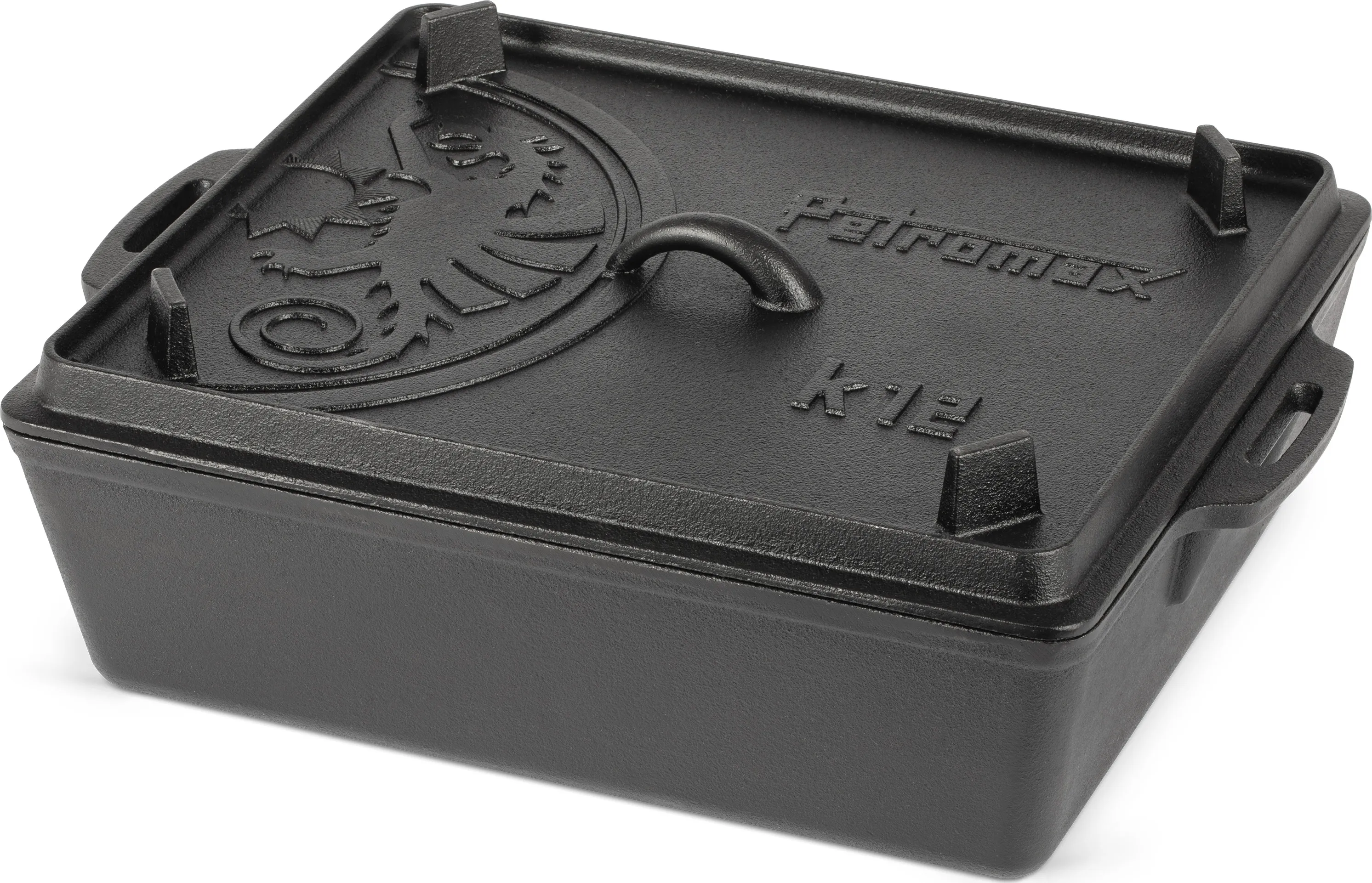 Petromax Loaf Pan With Lid K12, Black, One Size Petromax Loaf Pan With Lid K12, Black, One Size