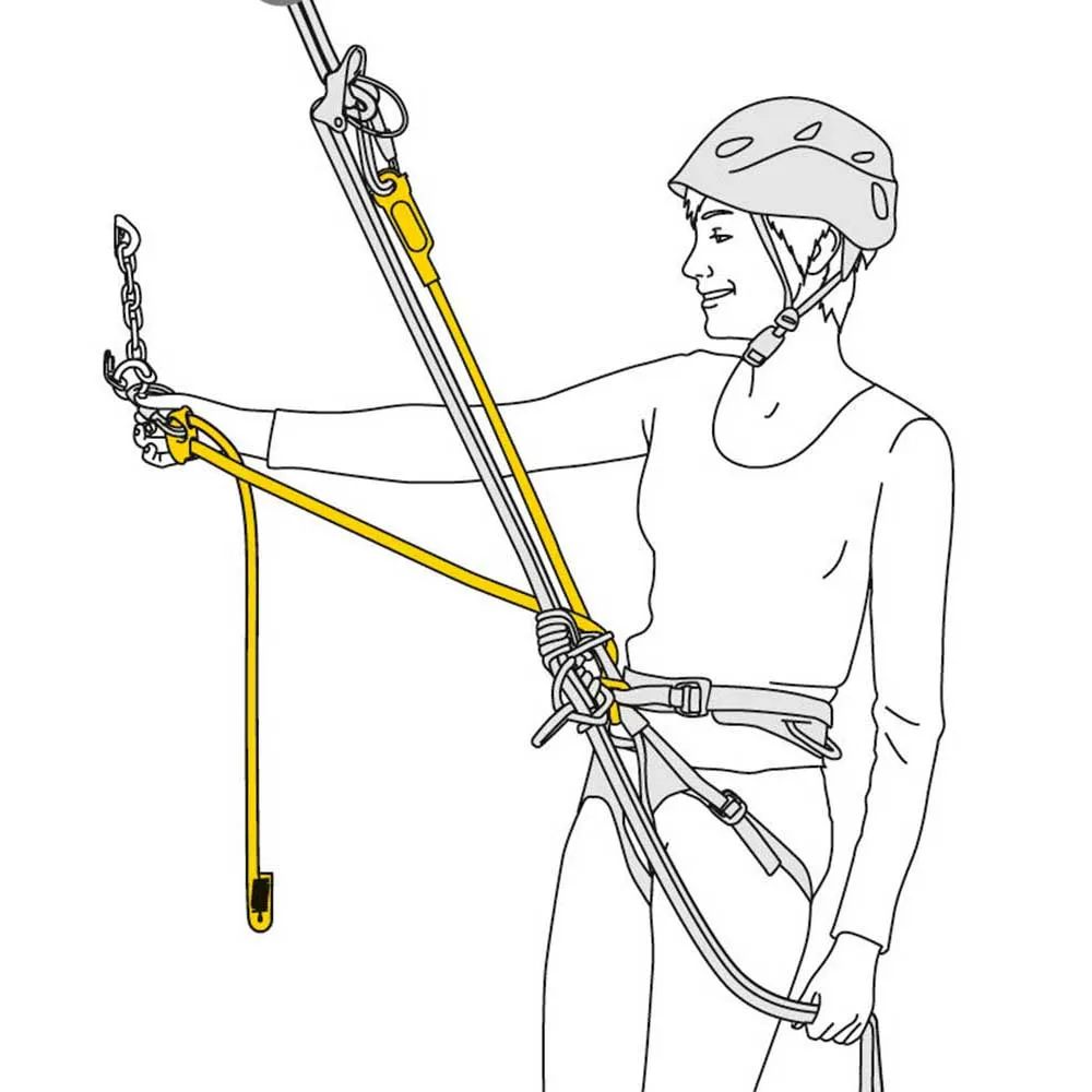 Petzl Evolv Adjust Positioning Sikringsbrems, Grey / orange, 15-150cm Petzl Evolv Adjust Positioning Sikringsbrems, Grey / orange, 15-150cm