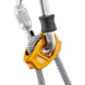 Petzl Evolv Adjust Positioning Sikringsbrems, Grey / orange, 15-150cm