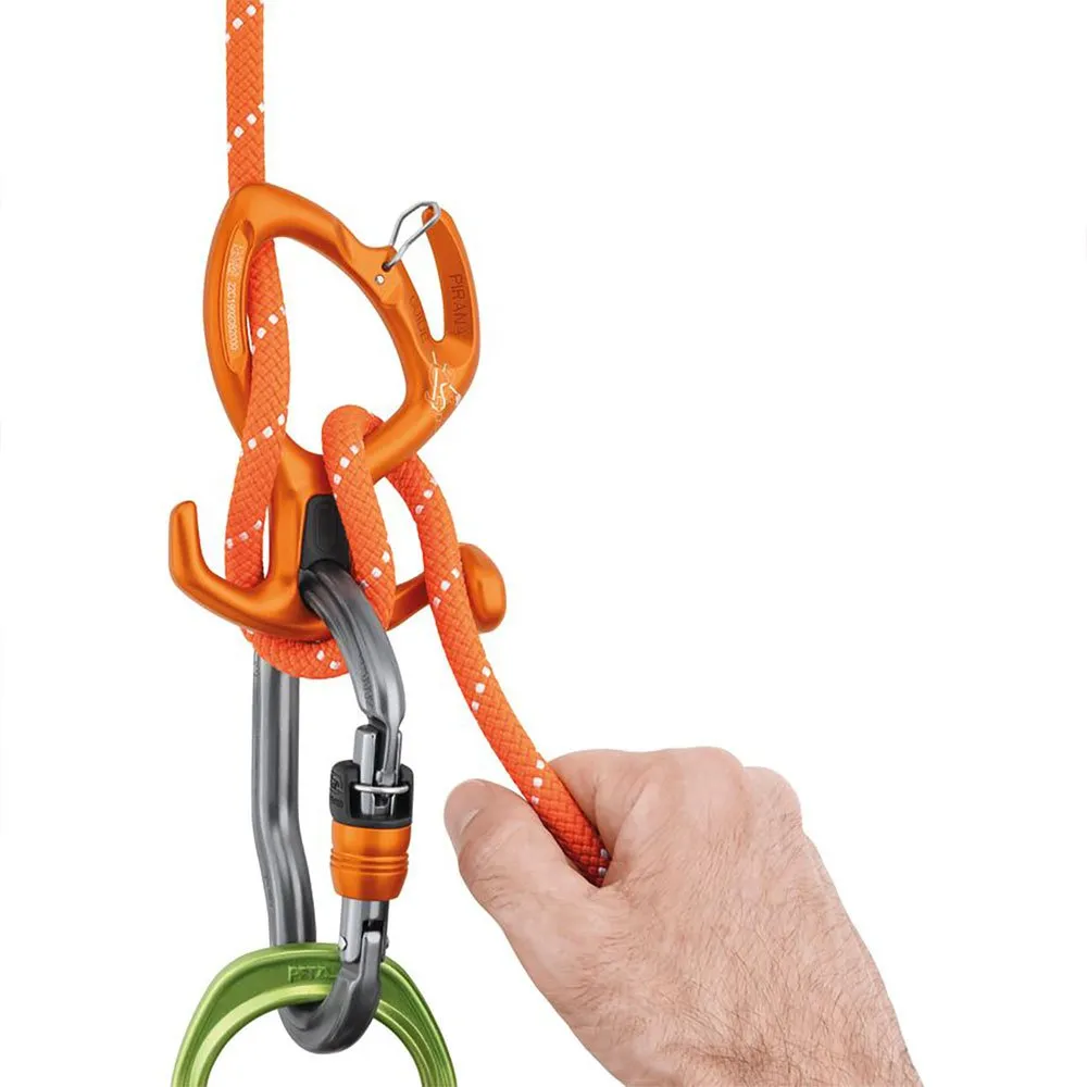 Petzl Pirana Guide Nedfiringsbrems, Orange, One Size Petzl Pirana Guide Nedfiringsbrems, Orange, One Size