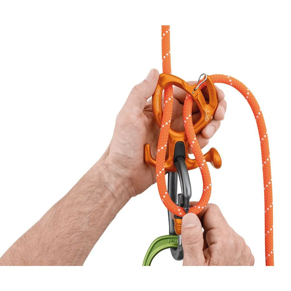 Petzl Pirana Guide Nedfiringsbrems, Orange, One Size Petzl Pirana Guide Nedfiringsbrems, Orange, One Size