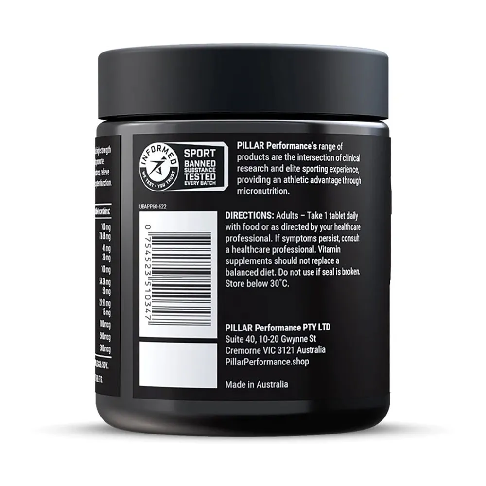 Pillar Performance Ultra B Active Peak Performance Tabletter, One size Pillar Performance Ultra B Active Peak Performance Tabletter, One size