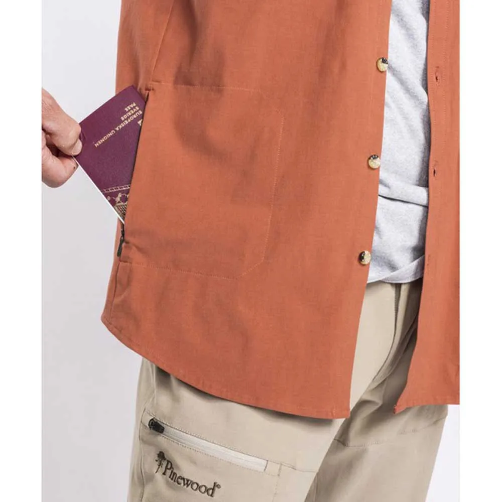 Pinewood Everyday Travel Skjorte Med Lange Ermer, Terracotta Pinewood Everyday Travel Skjorte Med Lange Ermer, Terracotta