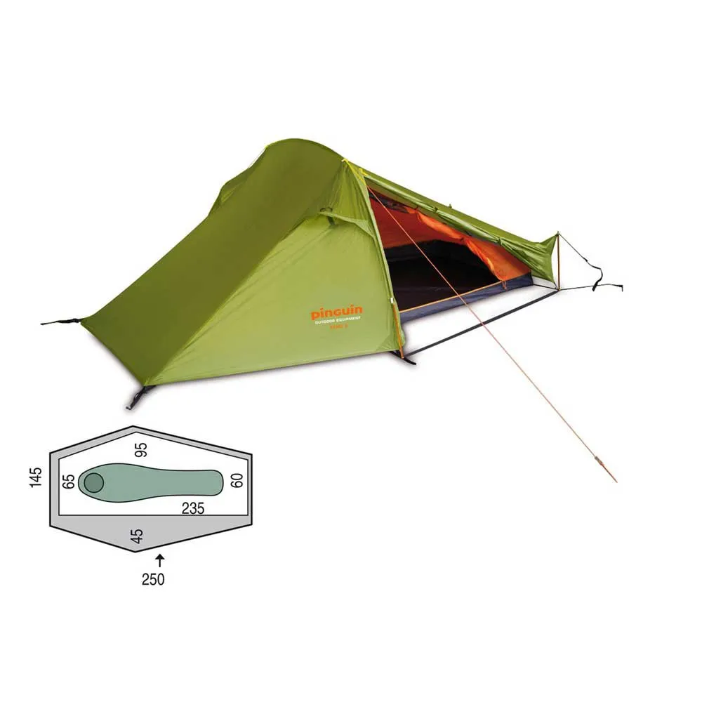 Pinguin Echo 1 Telt, Green / orange, 1 Sted