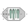 Pinguin Tornado 3 Telt, Green, 3 Steder
