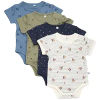 Pippi Ao-printed 4 Pack Kort Ermet Body
