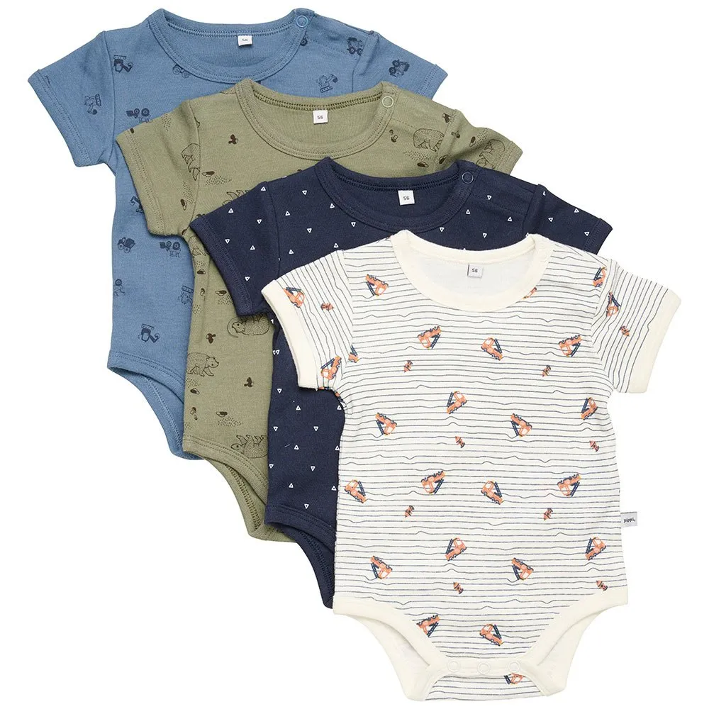 Pippi Ao-printed 4 Pack Kort Ermet Body Pippi Ao-printed 4 Pack Kort Ermet Body