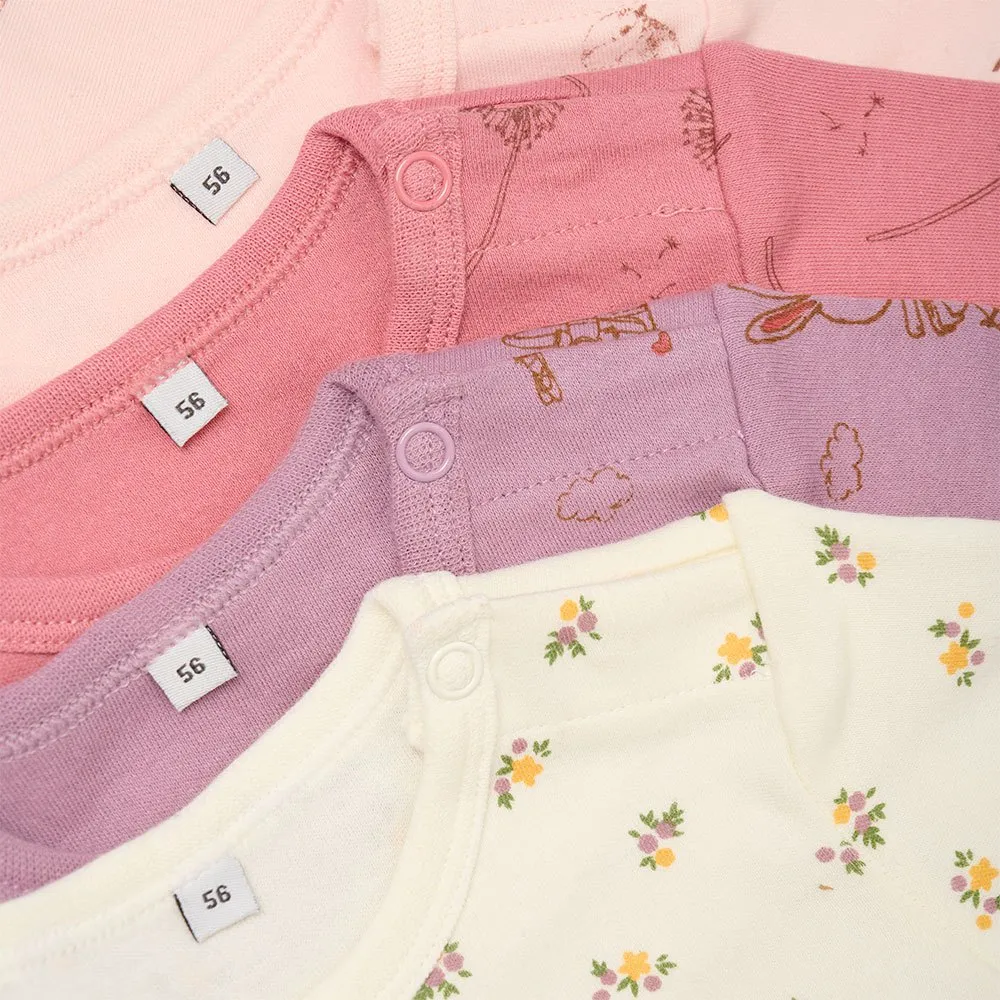 Pippi Ao-printed 4 Pack Langarmet Body