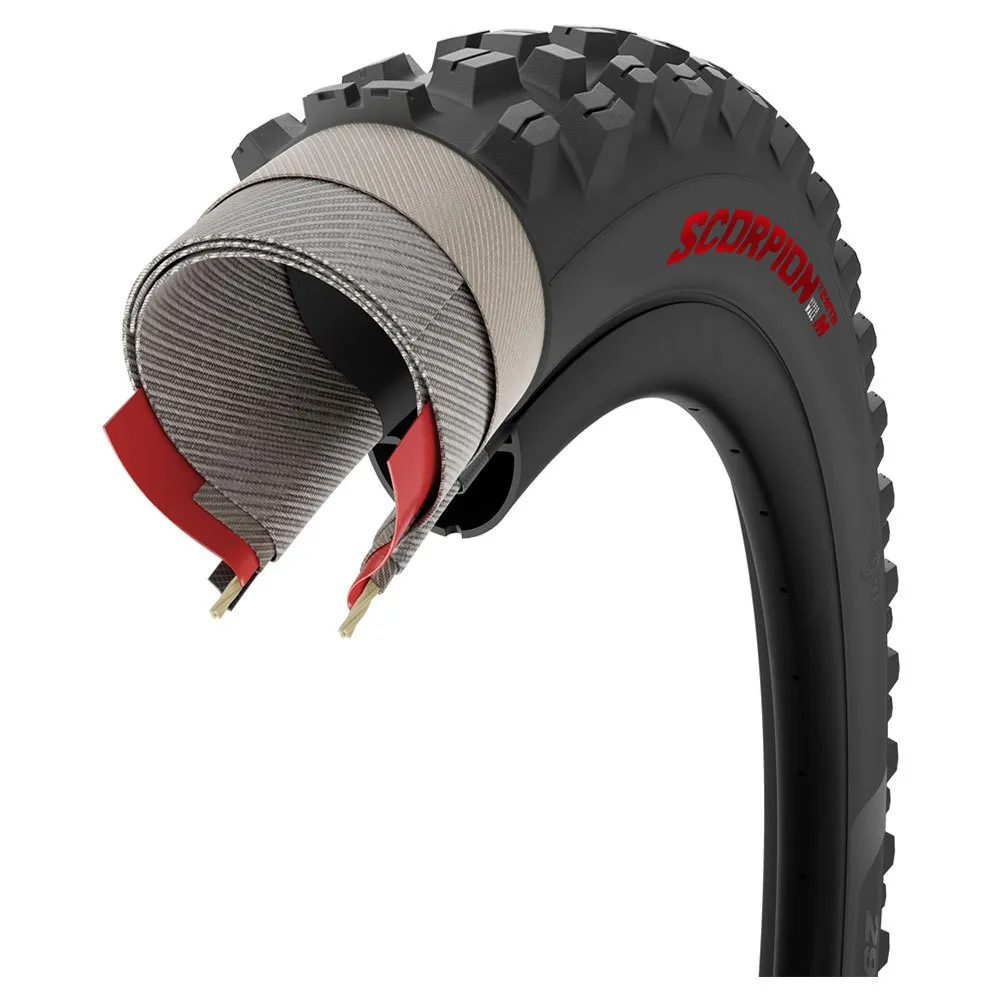 Pirelli Scorpion E-mtb M Hyperwall V2 27.5´´ X 2.6 Mtb-dekk, Black / red, 27.5" x 2.60, Sykkeldekk Pirelli Scorpion E-mtb M Hyperwall V2 27.5´´ X 2.6 Mtb-dekk, Black / red, 27.5" x 2.60, Sykkeldekk